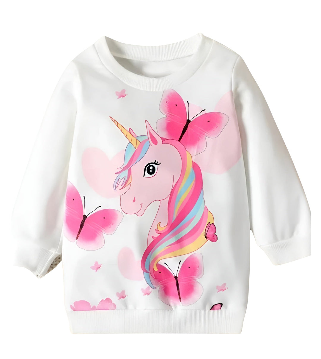COLORFUL UNICORN FLEECE SWEATSHIRT