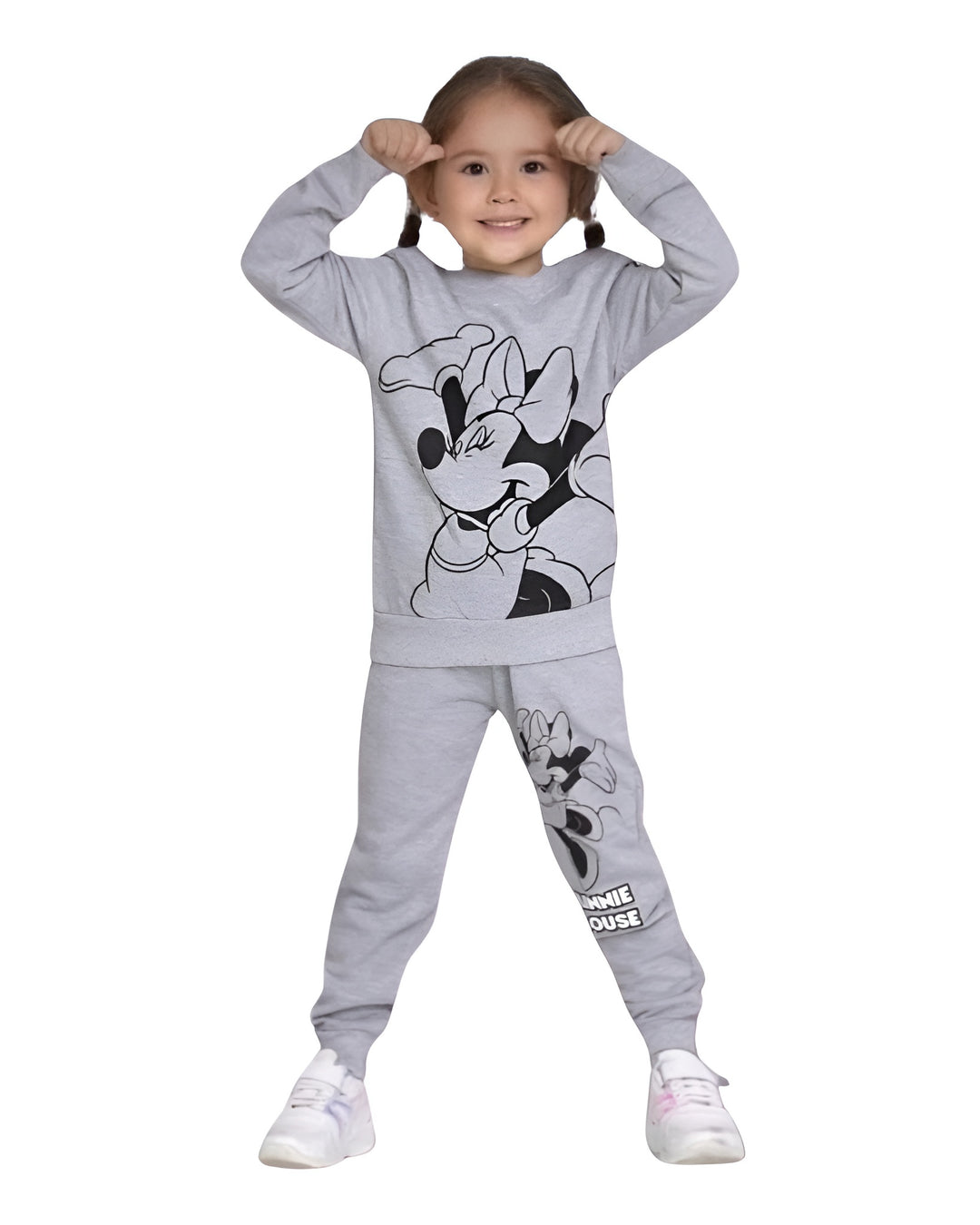 GREY MINNIE MOUSE FLEECE TRACKSUIT