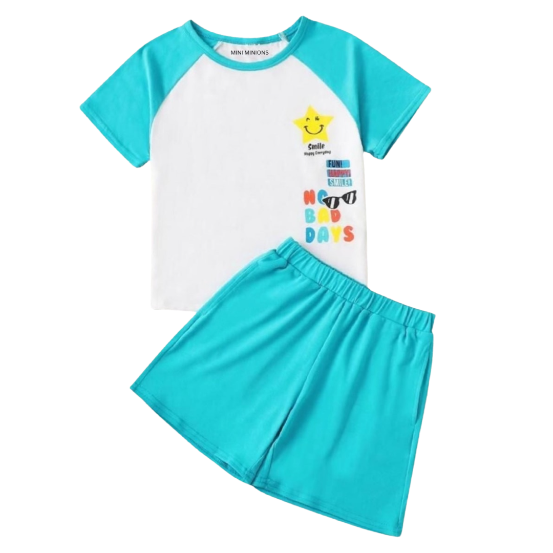 HAPPY SMILEY SHORTS SET