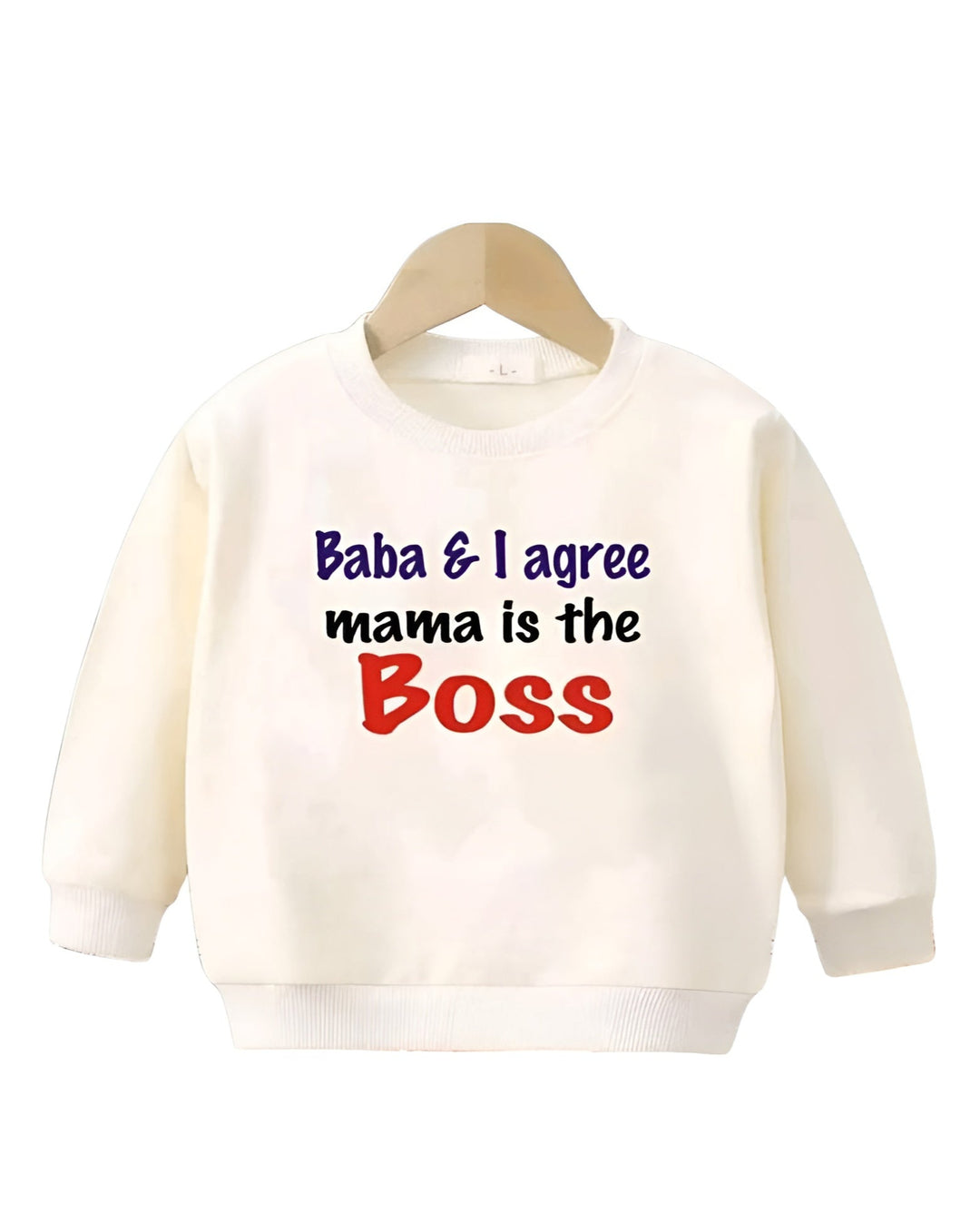 MAMA IS THE BOSS FLEECE SWEATSHIRT