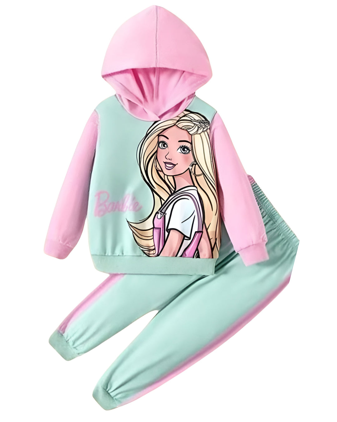 COLORFUL BARBIE FLEECE HOODIE TRACKSUIT