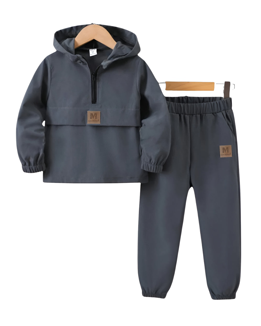 DARK GREY FLEECE HOODIE PAIR
