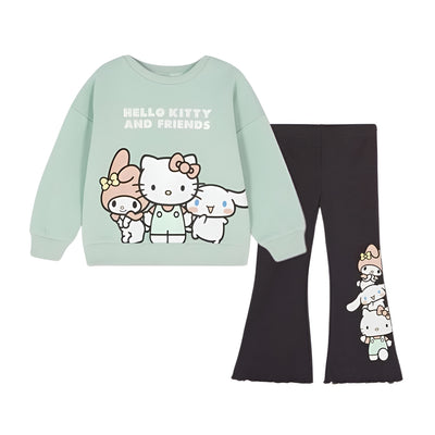 HELLO KITTY WIDE LEG FLEECE TRACKSUIT