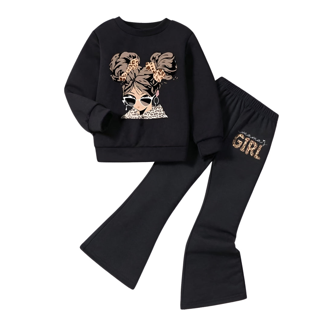 MAMA'S GIRL WIDE LEG FLEECE TRACKSUIT