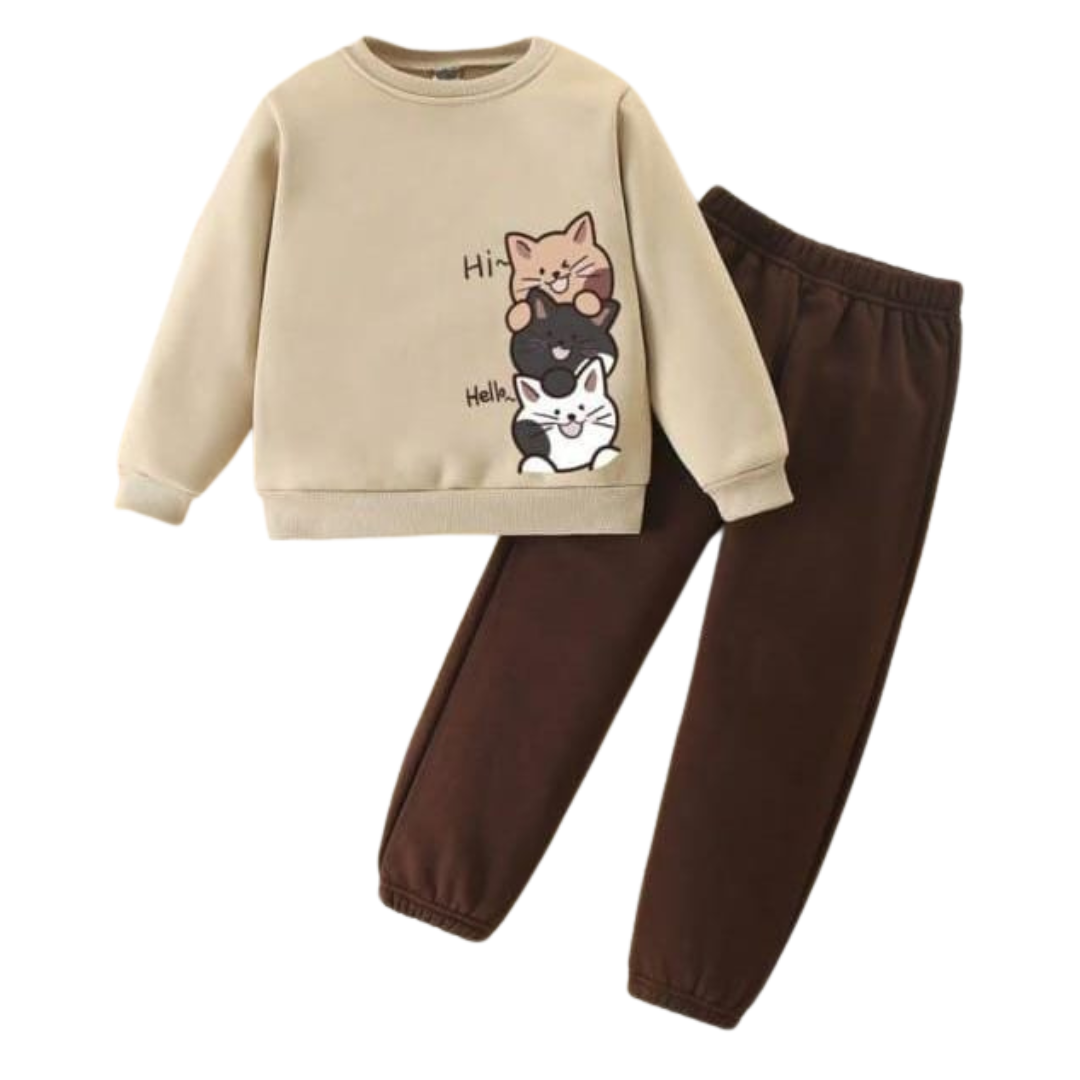 CUDDLE CATS FLEECE TRACKSUIT