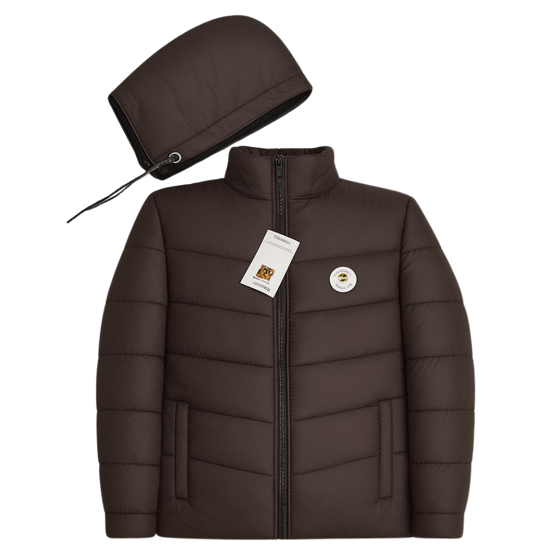 CHOCOLATE BROWN PUFFER JACKET
