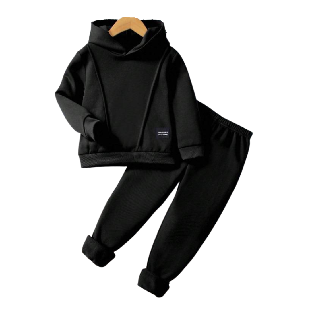 SLEEK BLACK FLEECE HOODIE PAIR