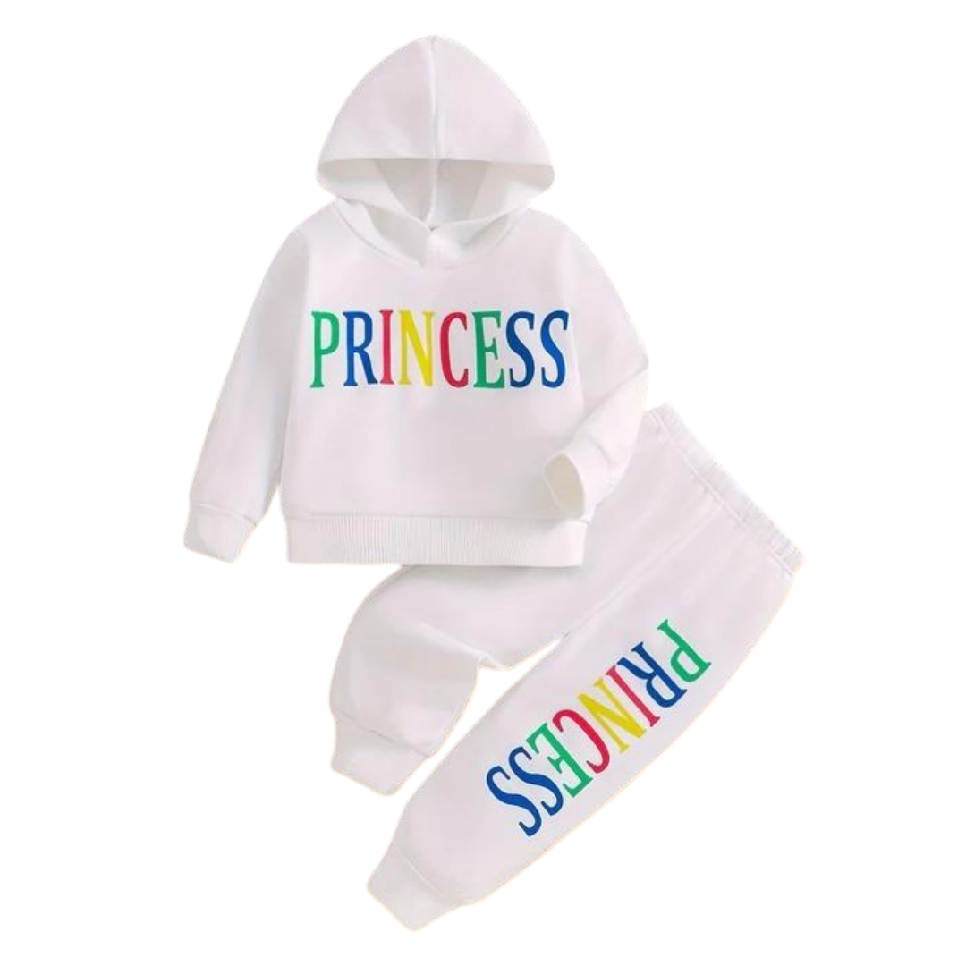 PRINCESS FLEECE HOODIE TRACKSUIT miniminions.pk