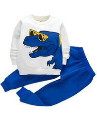 WHITE ROYAL DINO FLEECE TRACKSUIT