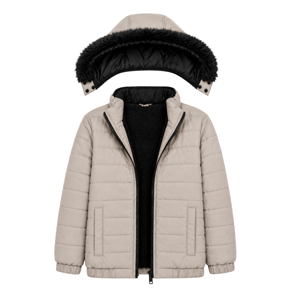 SKIN FUR PUFFER JACKET