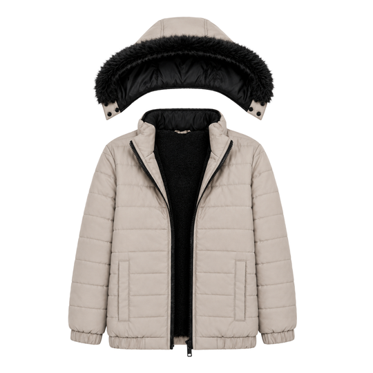 SKIN FUR PUFFER JACKET