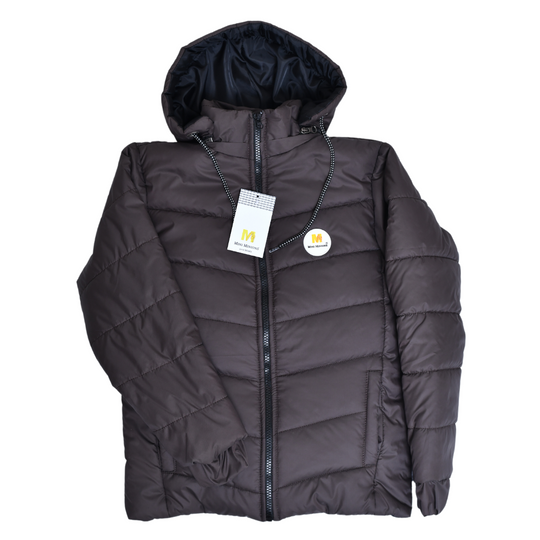 CHOCOLATE BROWN PUFFER JACKET