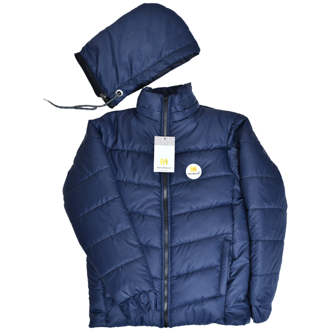 NAVY BLUE PUFFER JACKET